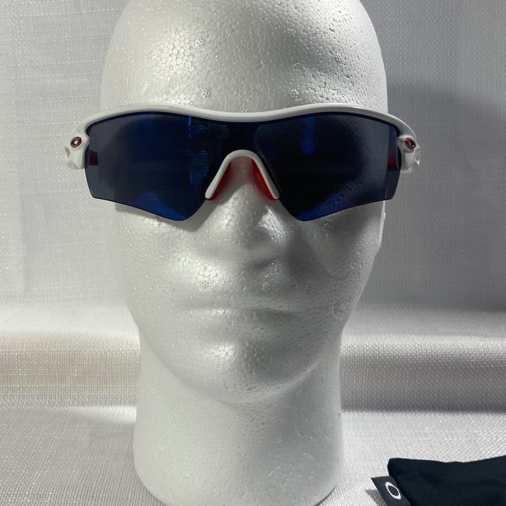 Oakley Radar Path Sunglasses White Red Blue Lens Sport Shield 09-6712 - Picture 6 of 11